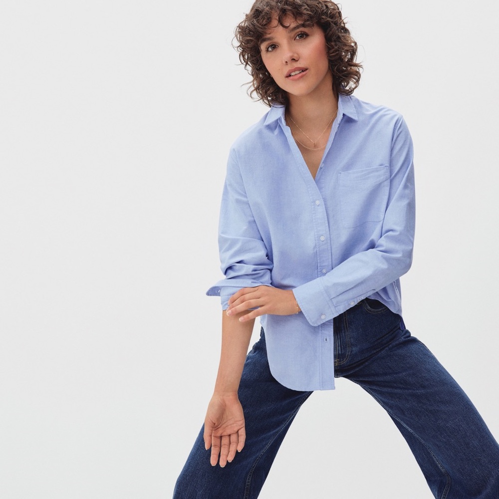 Everlane The Relaxed Oxford Shirt, Size 0